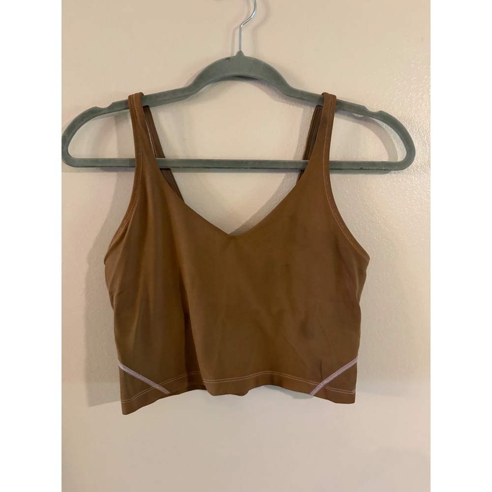 Lululemon Align Tank Roasted Brown Contrast Stitch Nulu Yoga Crop Bra‎ Camisole